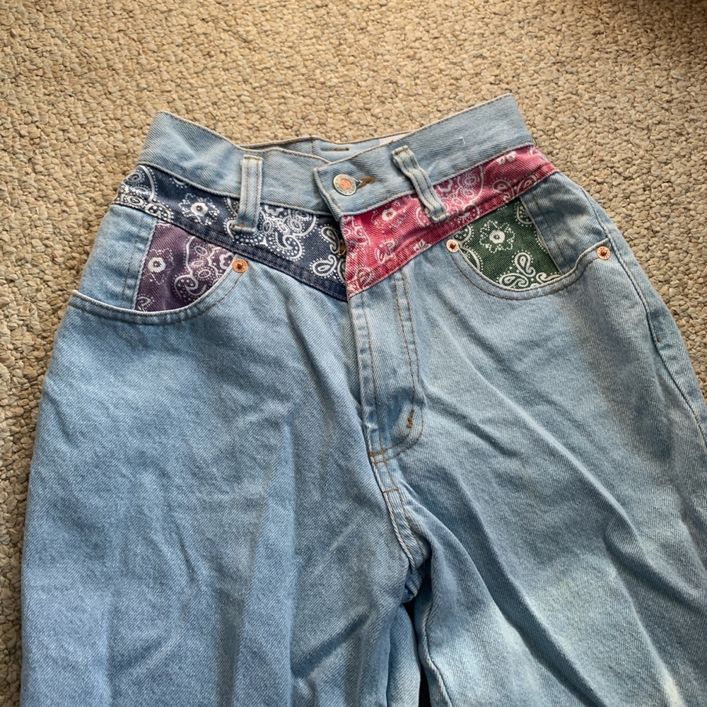 Vintage 1990 steel jeans bandana print high jeans